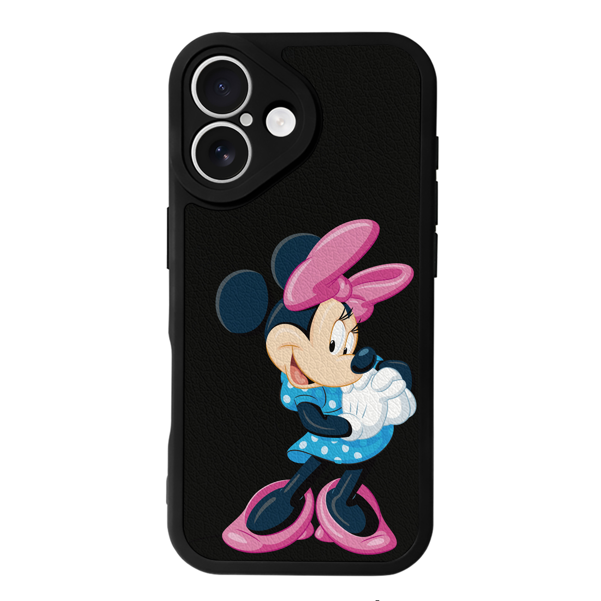 （画像用） ミッキーマウス Mickey Mouse 【iPhone 16シリーズ対応】シリコンスマホケース（レザー調） 材質：シリコン